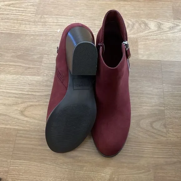 Style & Co Masrinaa Block-Heel Ankle Bootie Scarlet Micro Size 9.5M NIB - Picture 10 of 12